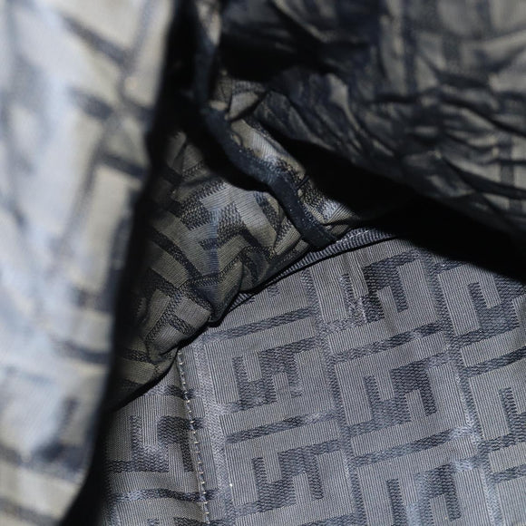 FENDI Zucca Canvas Tote Bag Black Brown Auth ep4488