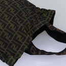 FENDI Zucca Canvas Tote Bag Black Brown Auth ep4488-6