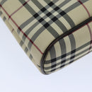BURBERRY Nova Check Hand Bag Canvas Beige Auth ep4500-14