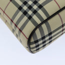BURBERRY Nova Check Hand Bag Canvas Beige Auth ep4500-16