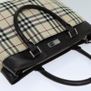 BURBERRY Nova Check Hand Bag Canvas Beige Auth ep4500-6