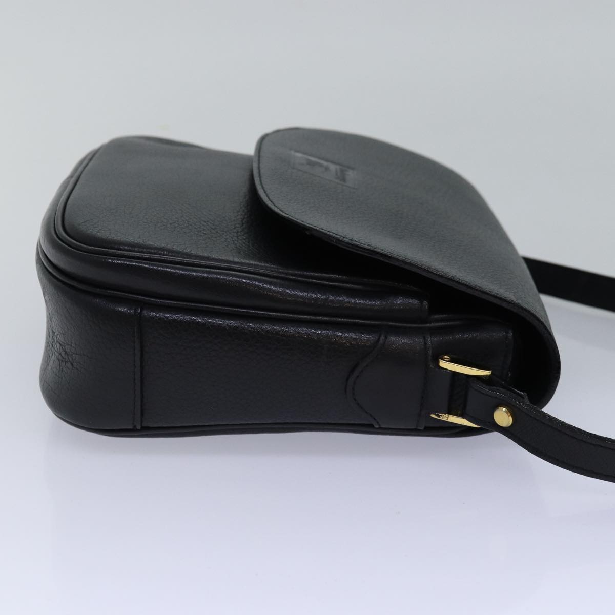 Burberrys Shoulder Bag Leather Black Auth ep4503