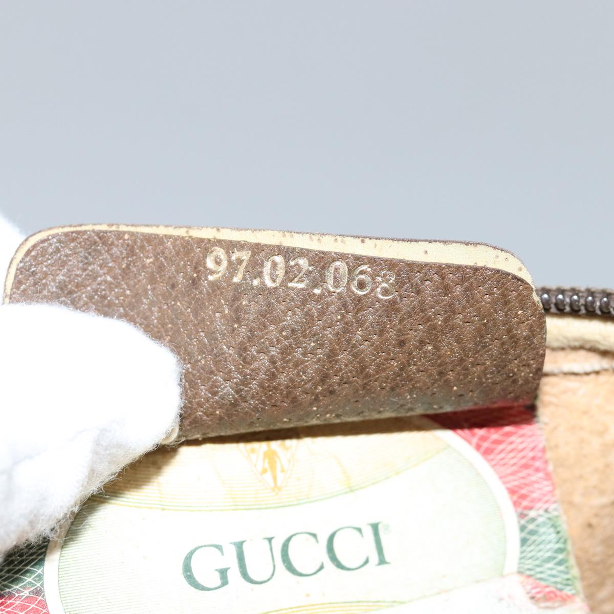 GUCCI GG Supreme Shoulder Bag PVC Beige 97 02 068 Auth ep4507