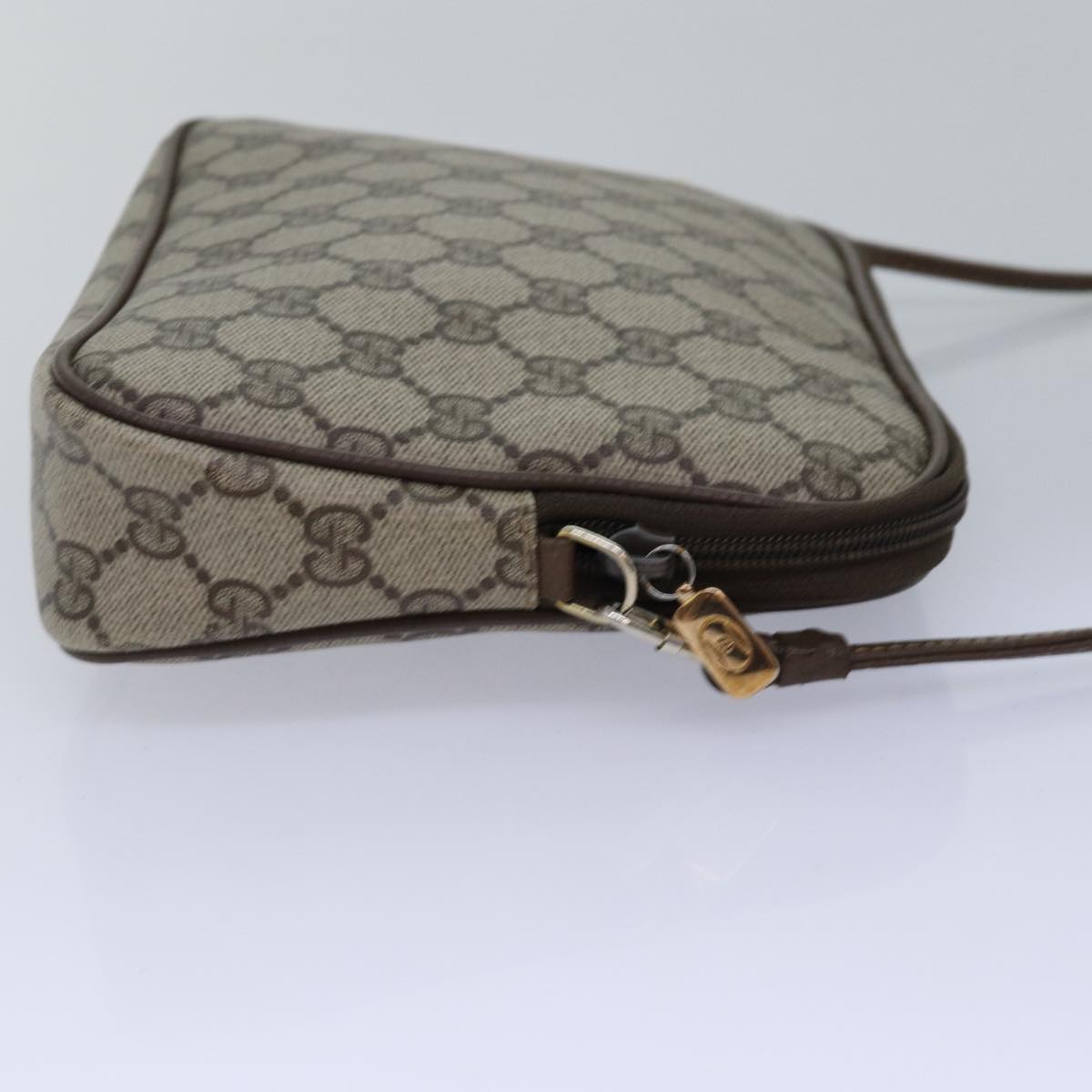 GUCCI GG Supreme Shoulder Bag PVC Beige 97 02 068 Auth ep4507