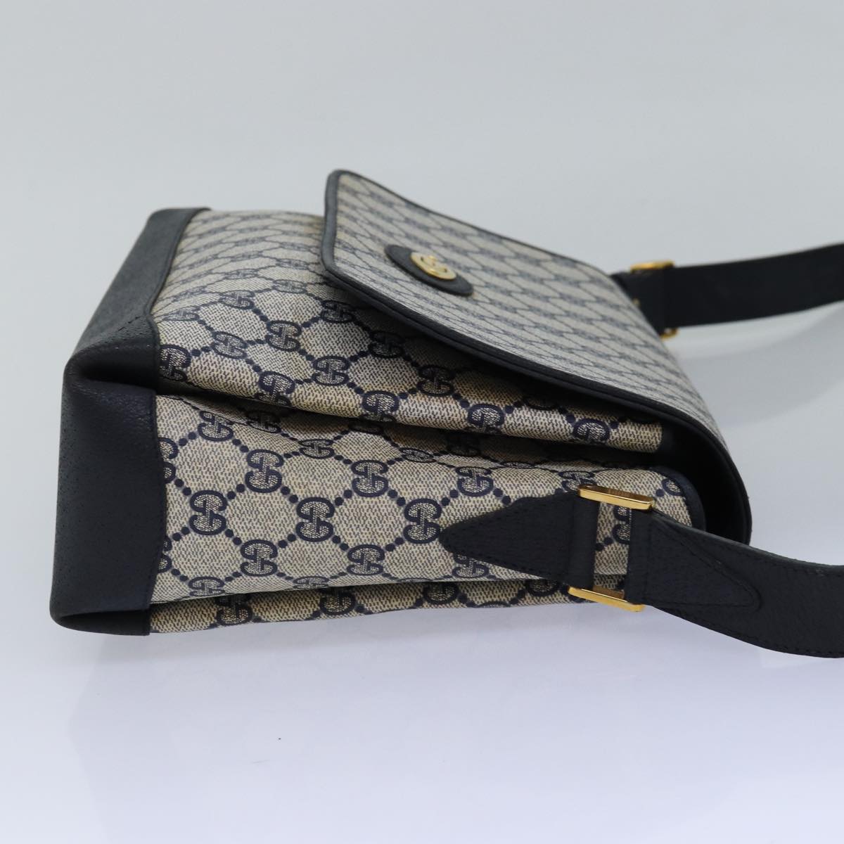 GUCCI GG Supreme Shoulder Bag PVC Navy 001 406 0141 Auth ep4514