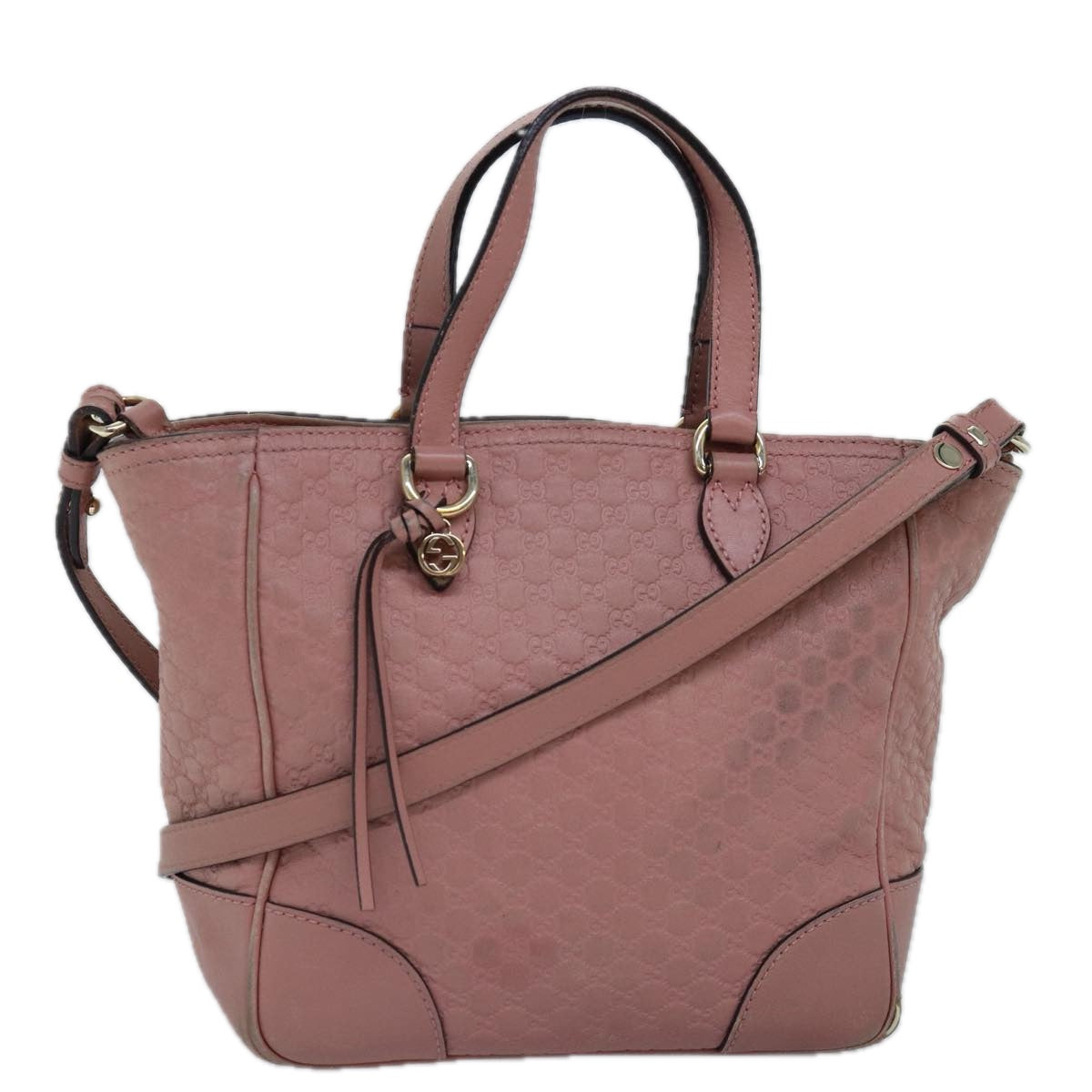 GUCCI Micro GG Canvas Guccissima Hand Bag Outlet 2way Pink 449241 Auth ep4516