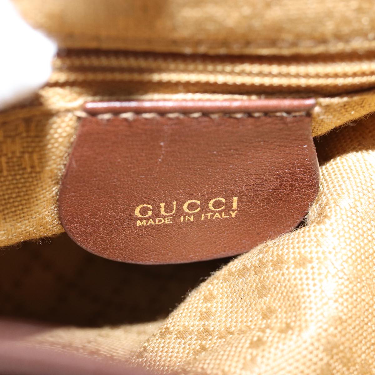 GUCCI Bamboo Backpack Leather Brown 003 3444 0030 Auth ep4526