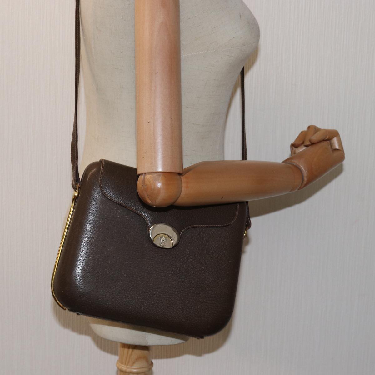 GUCCI Shoulder Bag Leather Brown 001 085 3041 Auth ep4537