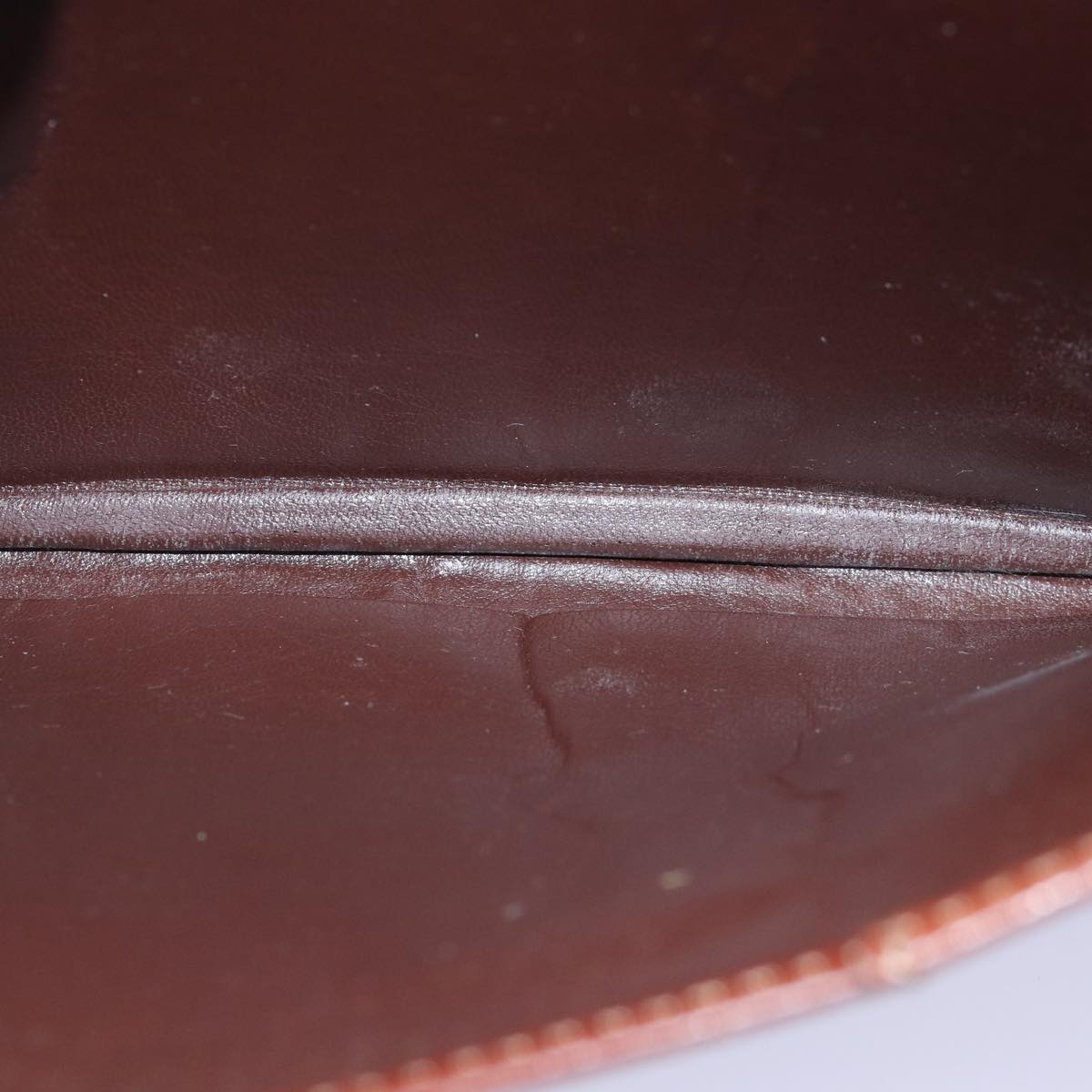 Burberrys Clutch Bag Leather Brown Auth ep4543