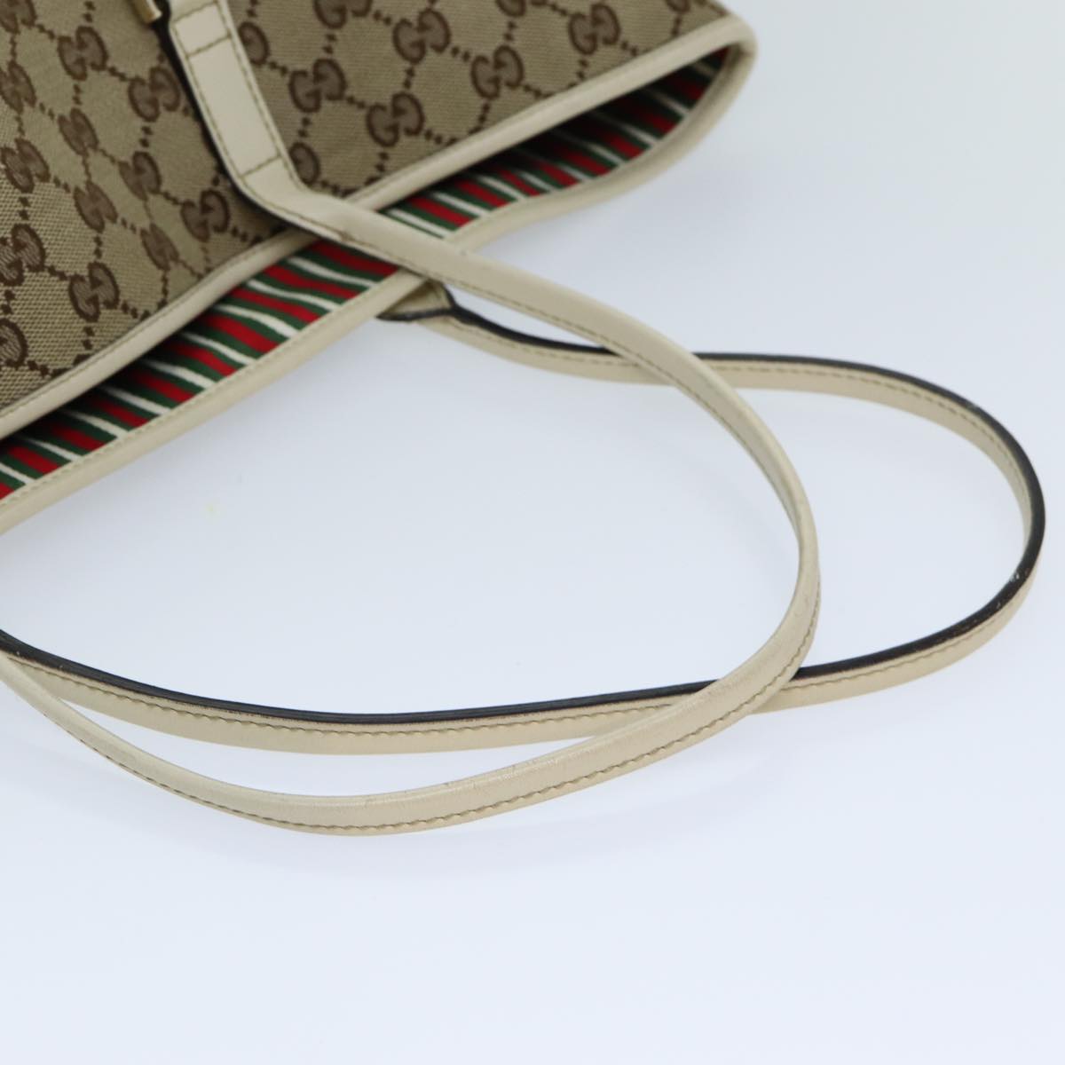 GUCCI GG Canvas Tote Bag Beige 169945 Auth ep4555