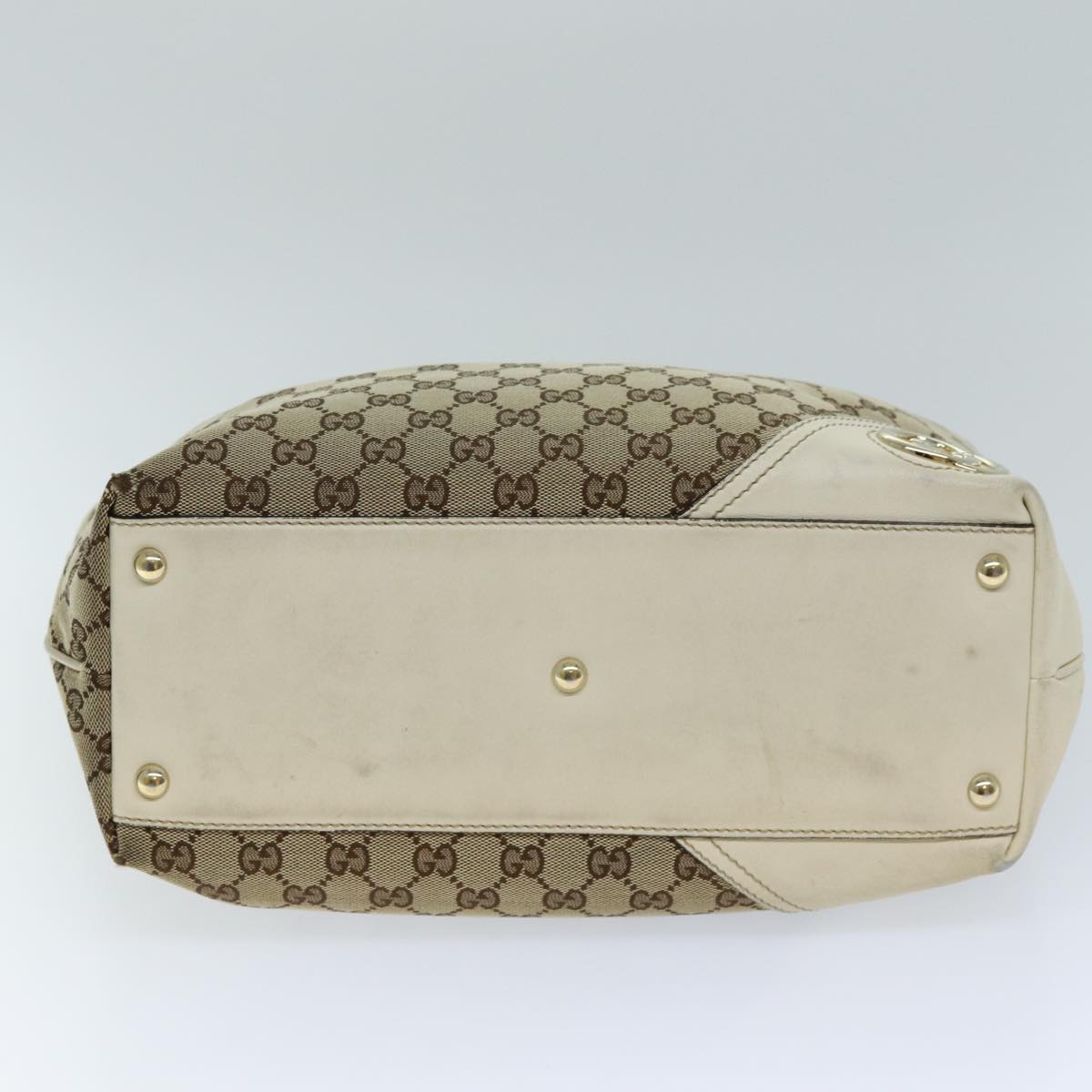 GUCCI GG Canvas Tote Bag Beige 169945 Auth ep4555