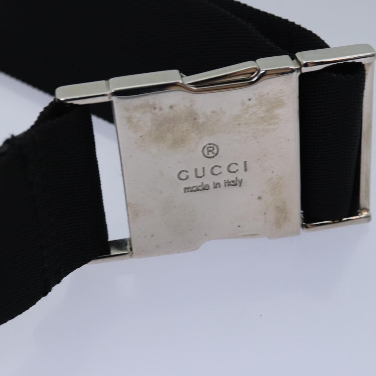 GUCCI GG Canvas Waist bag Black 28566 Auth ep4558