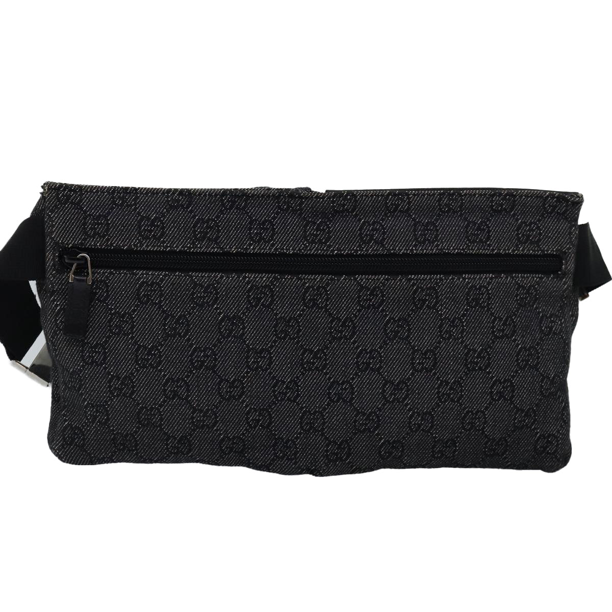 GUCCI GG Canvas Waist bag Black 28566 Auth ep4558