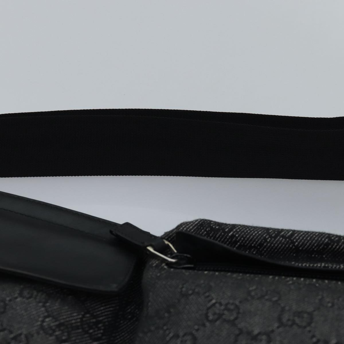 GUCCI GG Canvas Waist bag Black 28566 Auth ep4558