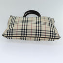 BURBERRY Nova Check Hand Bag Canvas Beige Auth ep4559-5