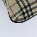 BURBERRY Nova Check Hand Bag Canvas Beige Auth ep4559-15
