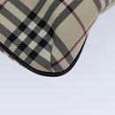 BURBERRY Nova Check Hand Bag Canvas Beige Auth ep4559-16