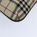 BURBERRY Nova Check Hand Bag Canvas Beige Auth ep4559-17