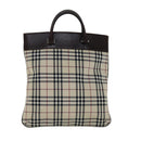 BURBERRY Nova Check Hand Bag Canvas Beige Auth ep4559-2