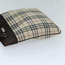 BURBERRY Nova Check Hand Bag Canvas Beige Auth ep4559-4