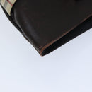 BURBERRY Nova Check Hand Bag Canvas Beige Auth ep4559-7