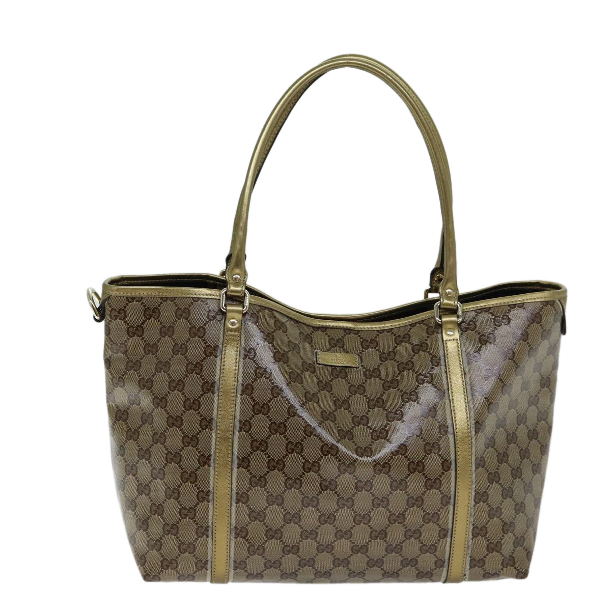 GUCCI GG Crystal Tote Bag Beige 197953 Auth ep4566