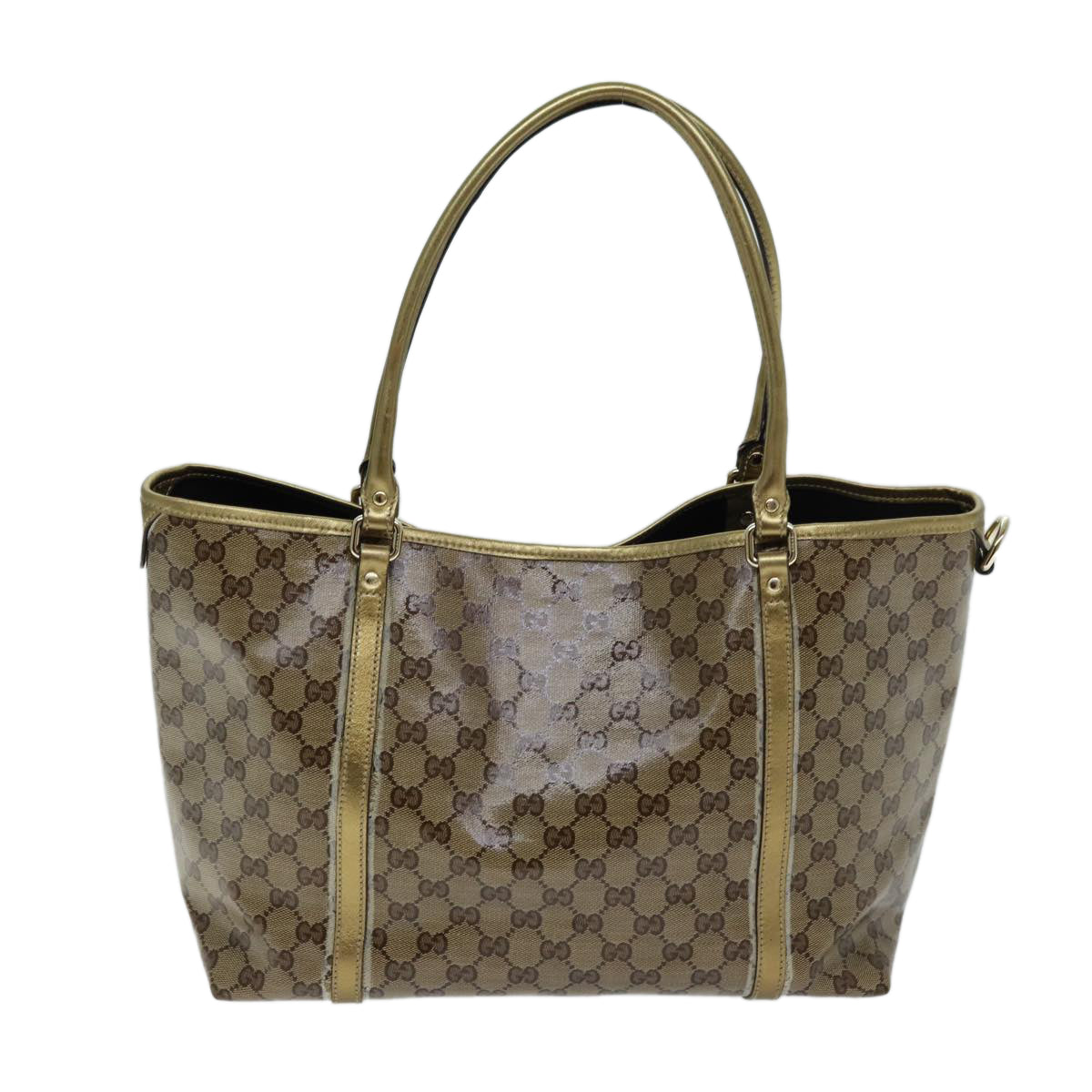 GUCCI GG Crystal Tote Bag Beige 197953 Auth ep4566