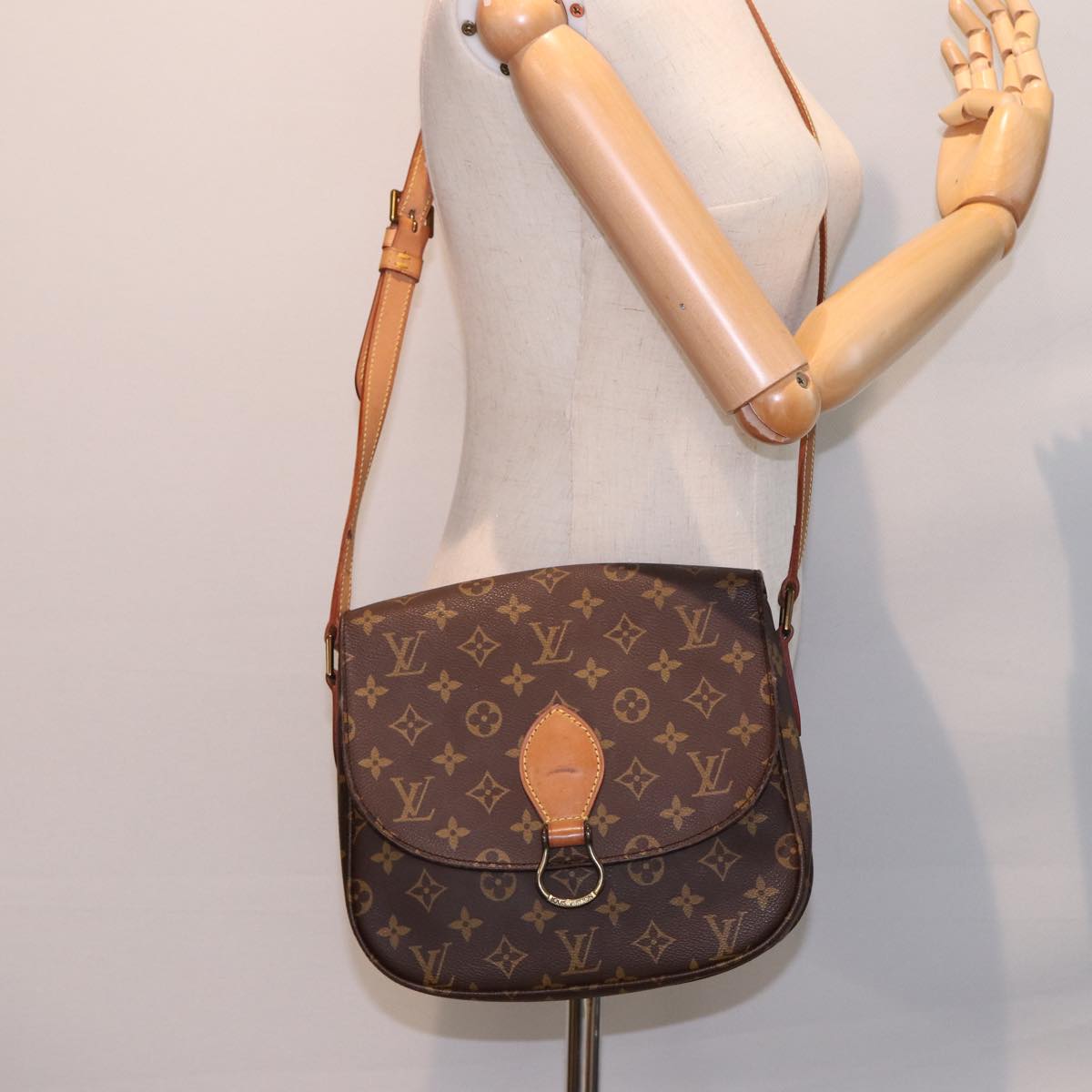 LOUIS VUITTON Monogram Saint Cloud GM Shoulder Bag M51242 LV Auth ep4570