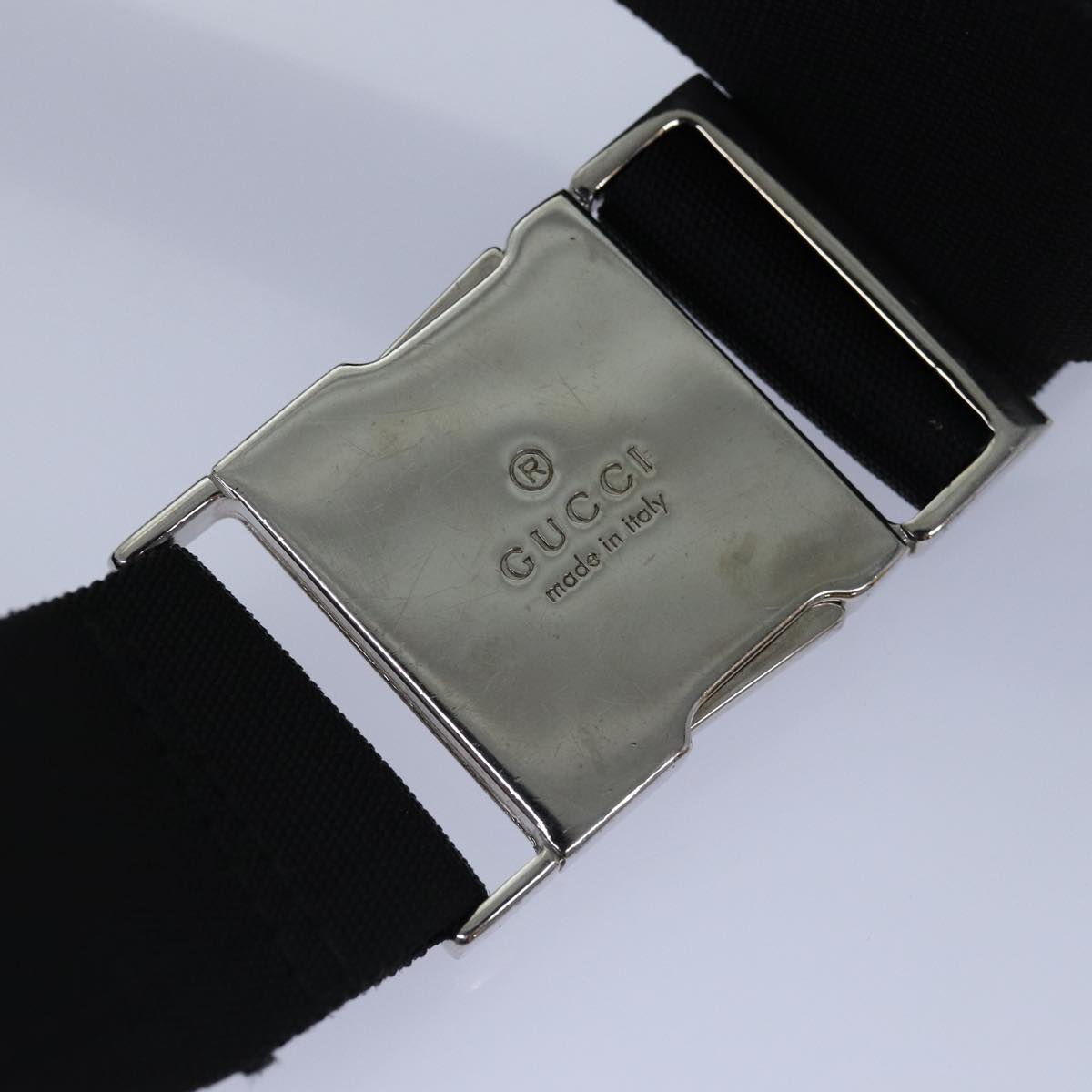 GUCCI Waist bag Nylon Black 018 1621 Auth ep4577