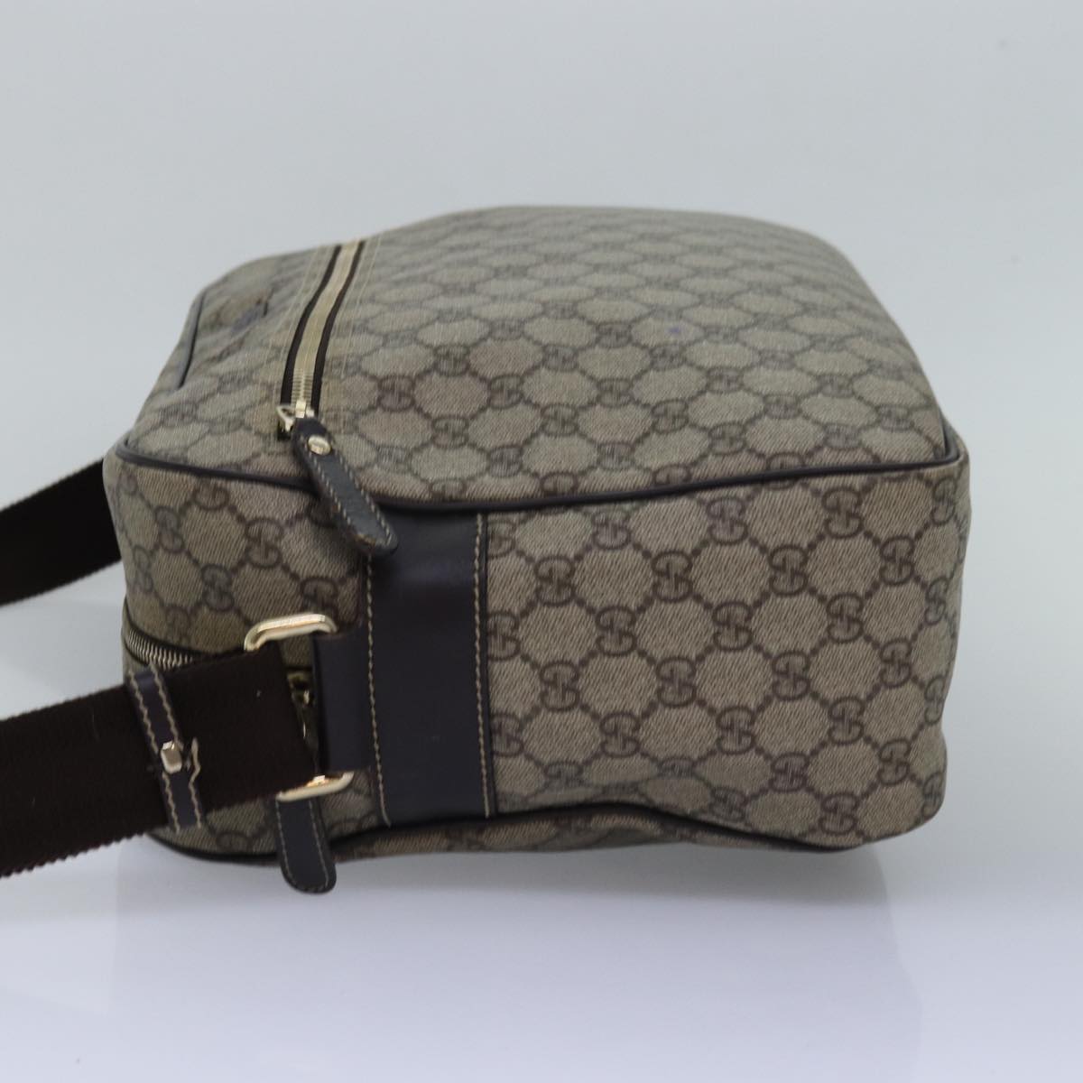 GUCCI GG Supreme Shoulder Bag PVC Beige 211107 Auth ep4581