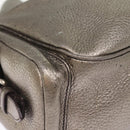 PRADA Shoulder Bag Leather Silver Auth ep4586-9