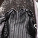 PRADA Shoulder Bag Leather Silver Auth ep4586-21