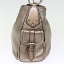 PRADA Shoulder Bag Leather Silver Auth ep4586-4