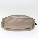 PRADA Shoulder Bag Leather Silver Auth ep4586-5