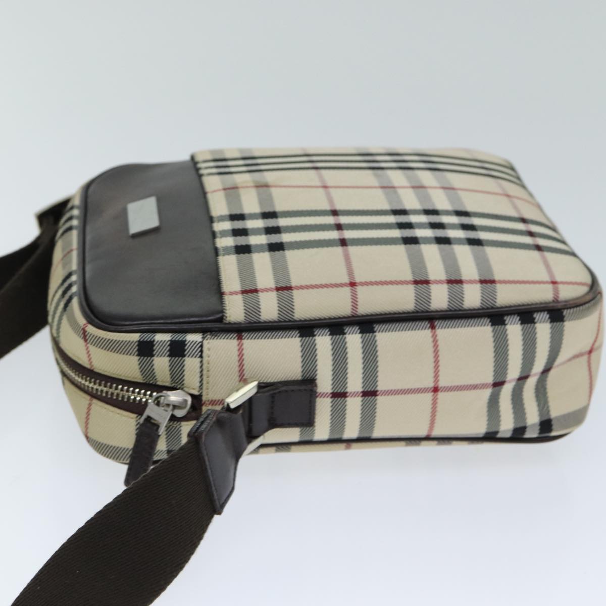 BURBERRY Nova Check Shoulder Bag Canvas Beige Brown Auth ep4595