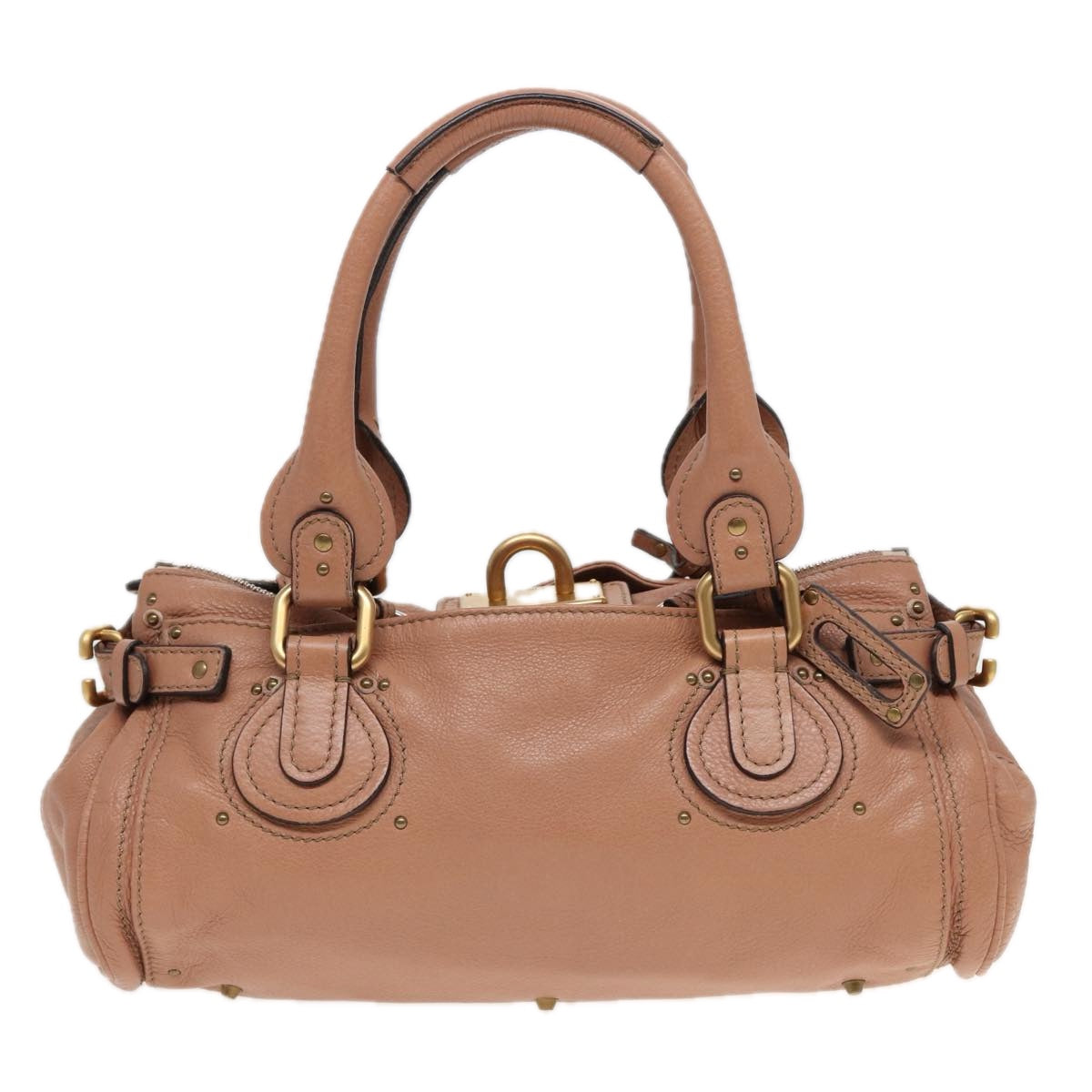 Chloe Paddington Hand Bag Leather Beige Auth ep4629