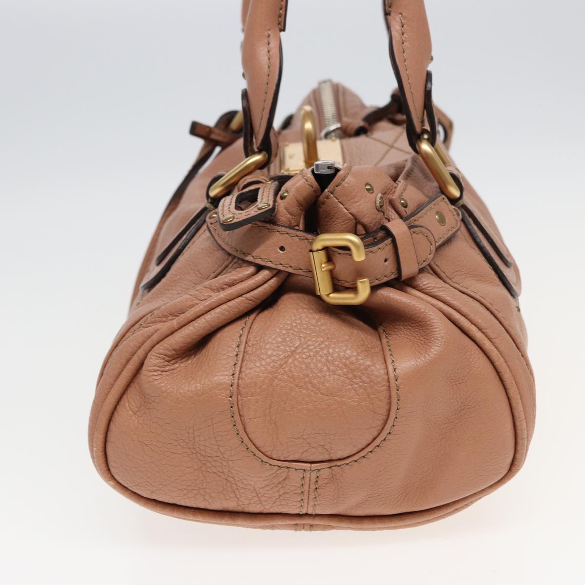 Chloe Paddington Hand Bag Leather Beige Auth ep4629