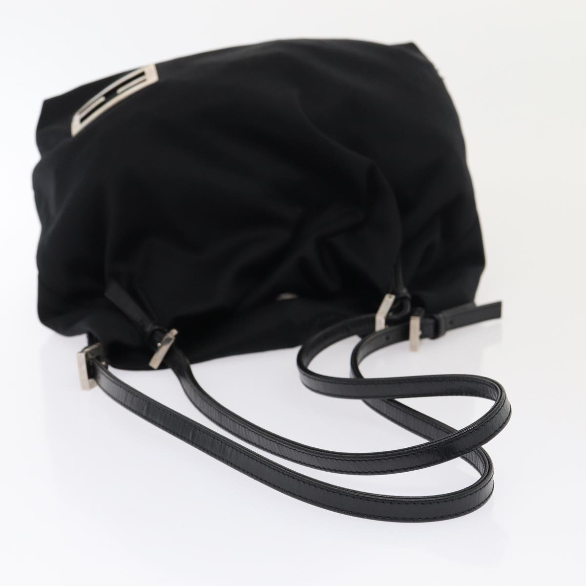 FENDI Shoulder Bag Nylon Black Auth ep4657