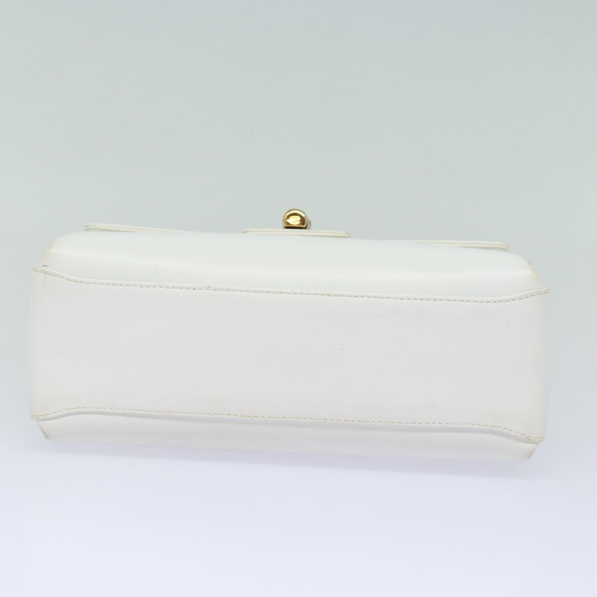 GUCCI Bamboo Hand Bag Leather White 000 23 0116 Auth ep4660