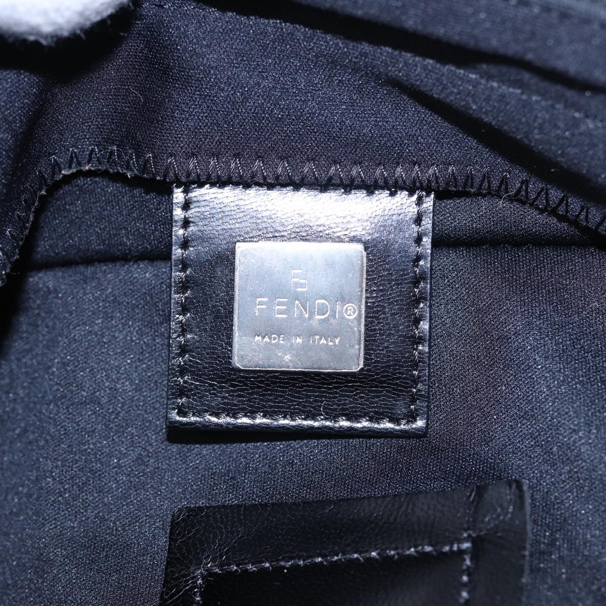 FENDI Shoulder Bag Nylon Black Auth ep4669