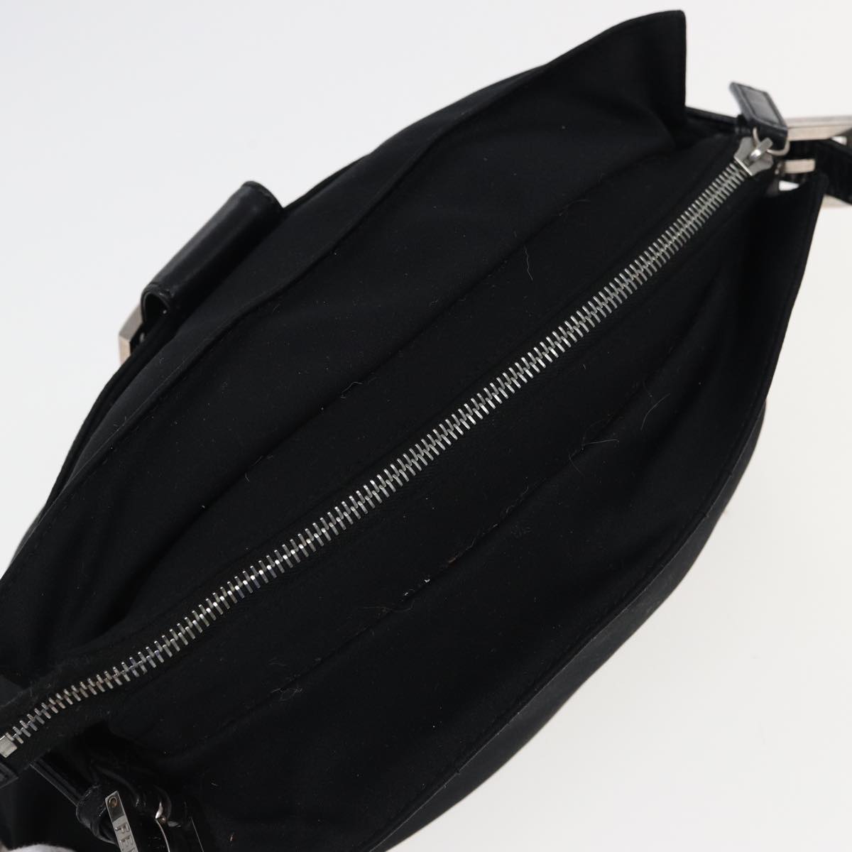 FENDI Shoulder Bag Nylon Black Auth ep4669