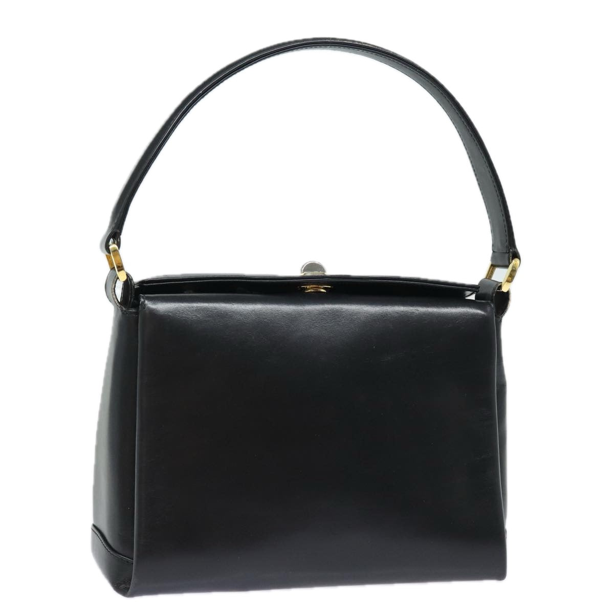 GUCCI Hand Bag Leather Black Auth ep4686