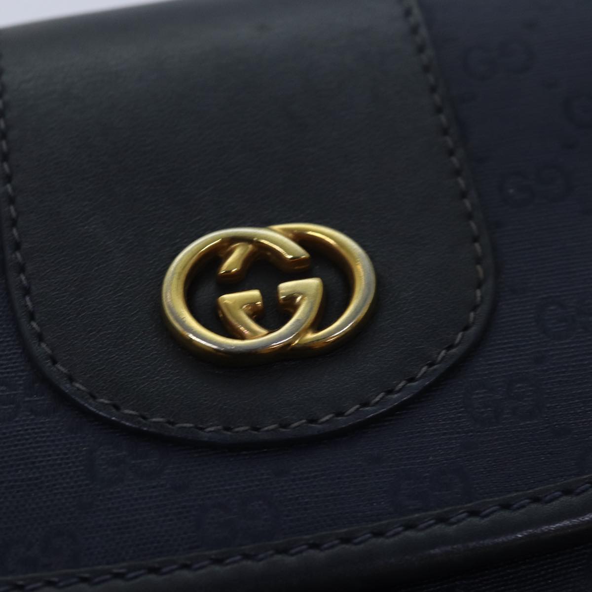 GUCCI Micro GG Supreme Shoulder Bag Navy 001 14 5364 Auth ep4687