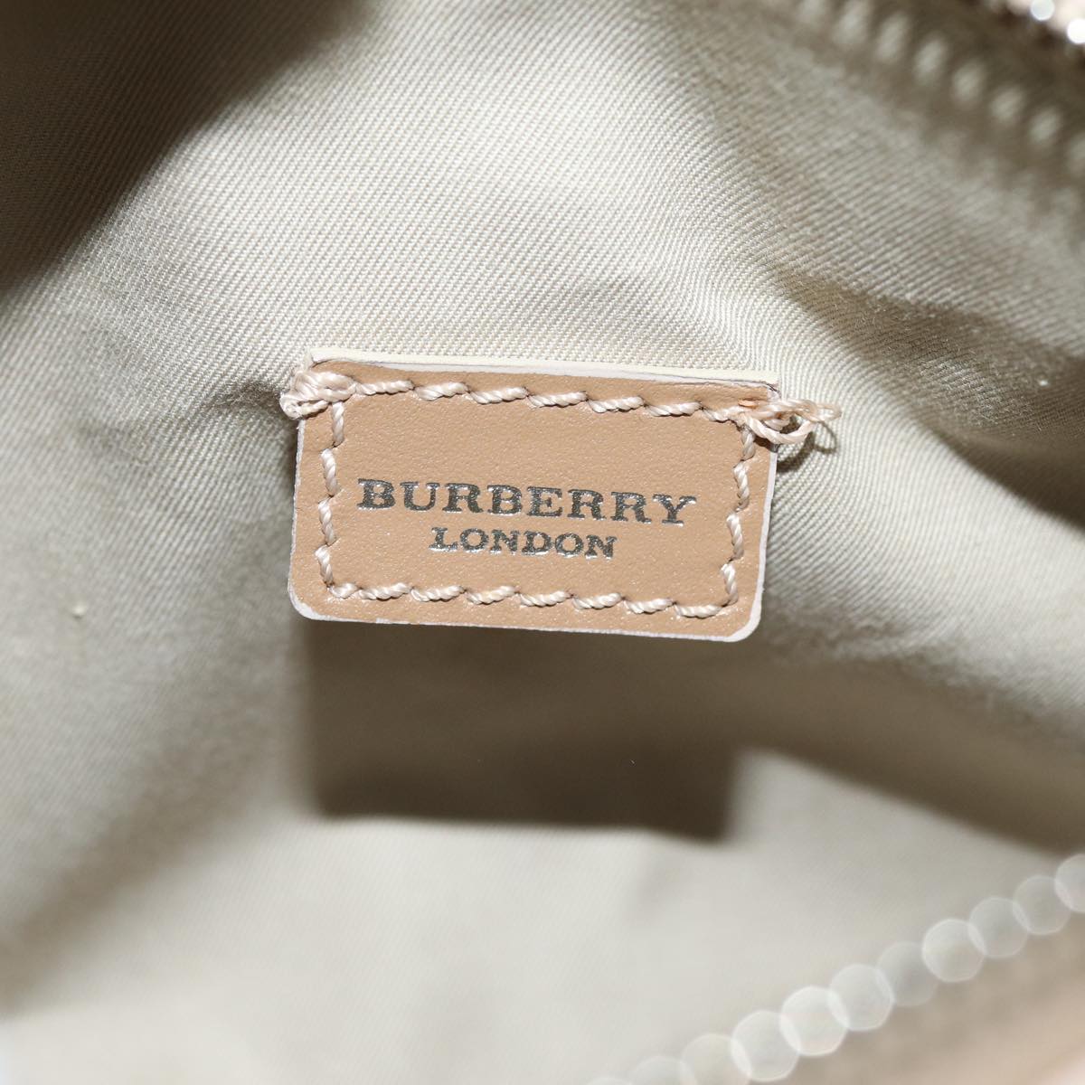 BURBERRY Nova Check Hand Bag PVC Pink Auth ep4694