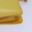 LOUIS VUITTON Vernis Lexington Accessory Pouch Lime Yellow M91058 LV Auth ep4712-16