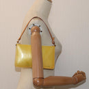 LOUIS VUITTON Vernis Lexington Accessory Pouch Lime Yellow M91058 LV Auth ep4712-20