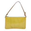 LOUIS VUITTON Vernis Lexington Accessory Pouch Lime Yellow M91058 LV Auth ep4712-13