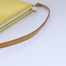 LOUIS VUITTON Vernis Lexington Accessory Pouch Lime Yellow M91058 LV Auth ep4712-7