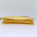 LOUIS VUITTON Vernis Lexington Accessory Pouch Lime Yellow M91058 LV Auth ep4712-5