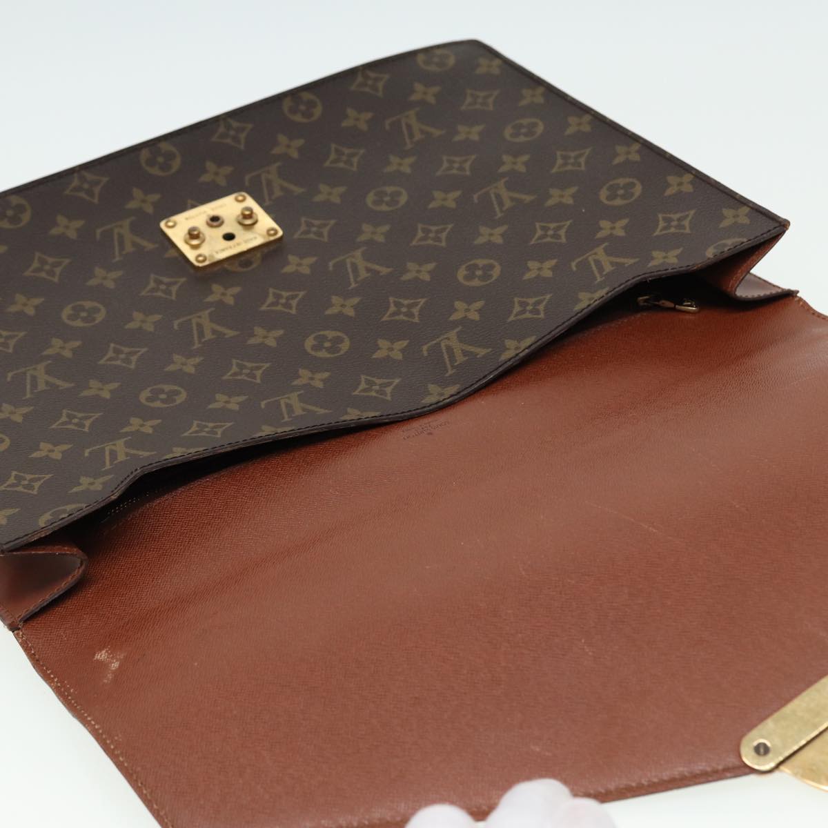 LOUIS VUITTON Monogram Porte Documents Bandouliere Bag M53338 LV Auth ep4714